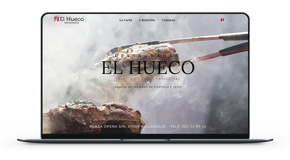 Tony Hall - El Hueco, diseño de página Web